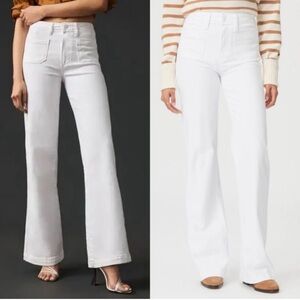 Paige “Leenah” size 25 White wide-leg Jeans